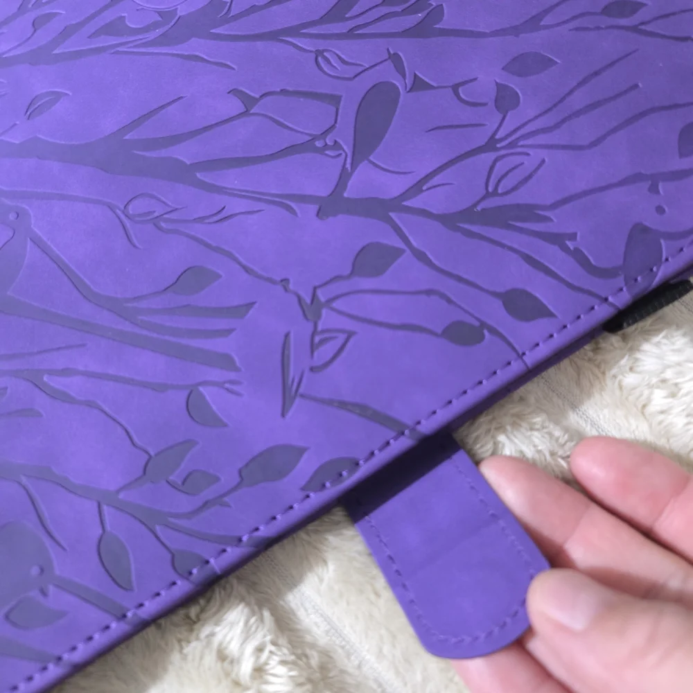 Purple Ipad Case with Tree Design Size 10.9